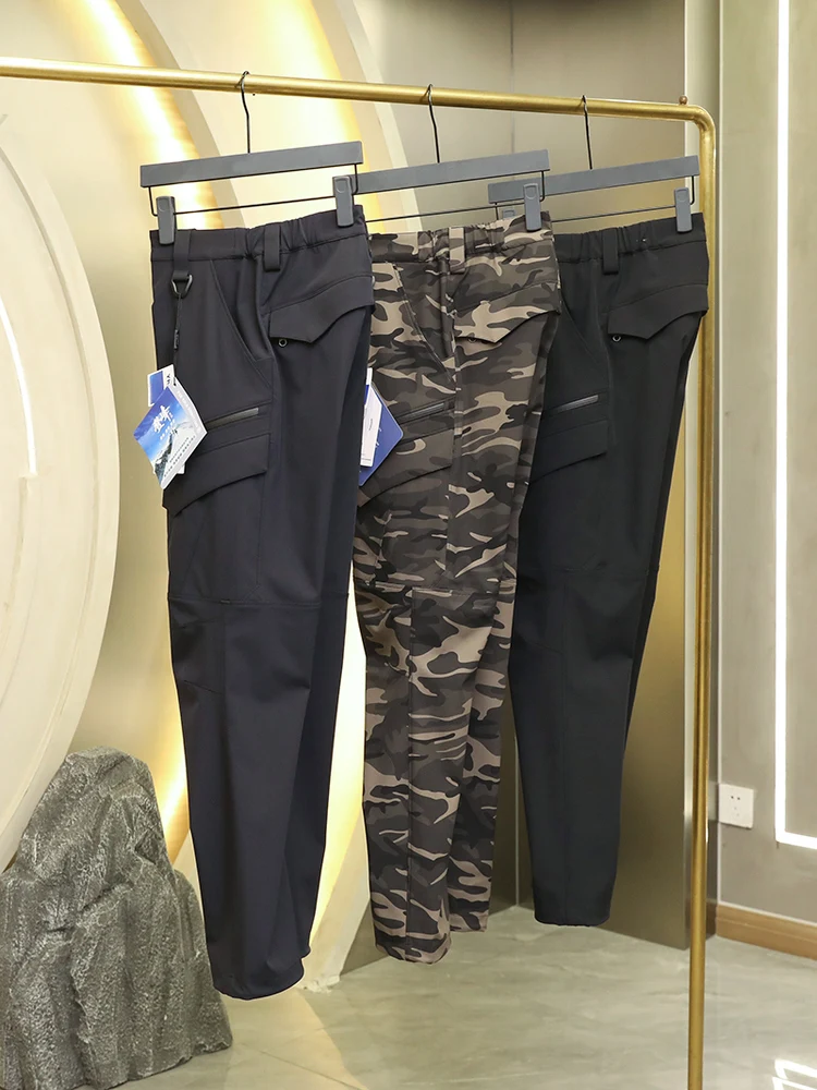 

Men's Casual Hiking Travel Pants Fall 2025 New Sle Tee-Proof Soft ell Fce Outdoor Climbing Trousers Straight Leg Zipper