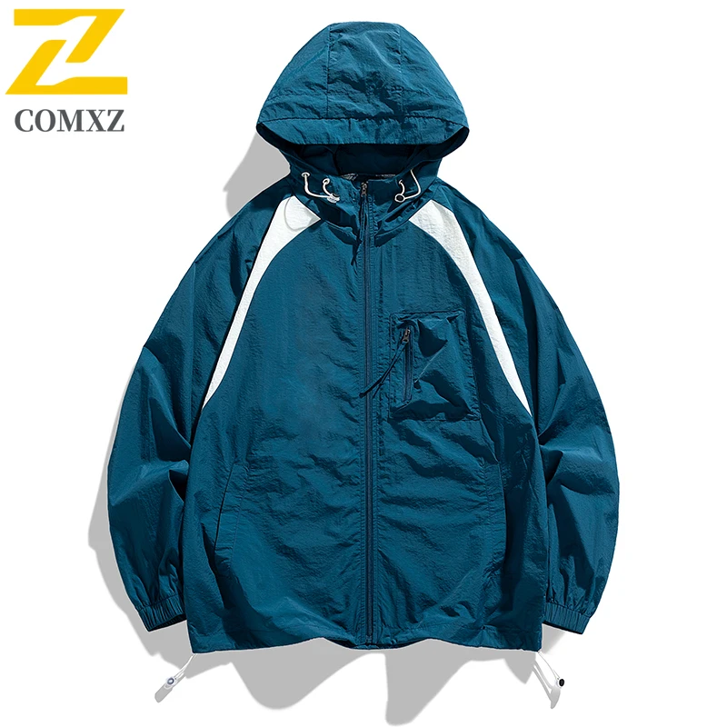 Men's Women Sun windbreaker Jacket 2025 UV Cooling Hoodie Long Sleeve Summer Clothing for Outdoor Hiking Solid Color Zipper Coat
