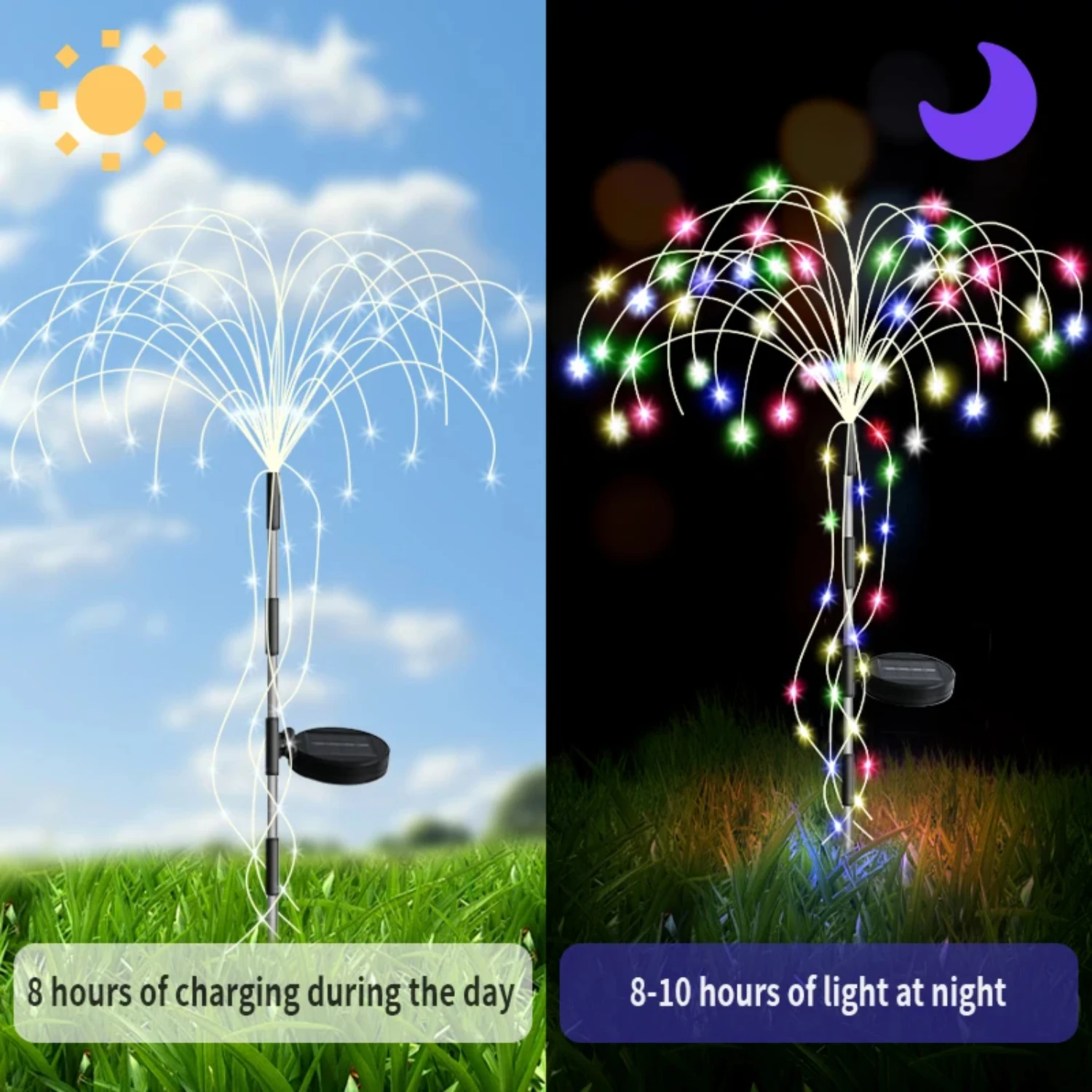 Waterproof Outdoor Fairy Solar Pathway Lights for Garden Lawn Decor - Solar Powered Lamp for Yard Balcony Patio - Beautiful, Dur