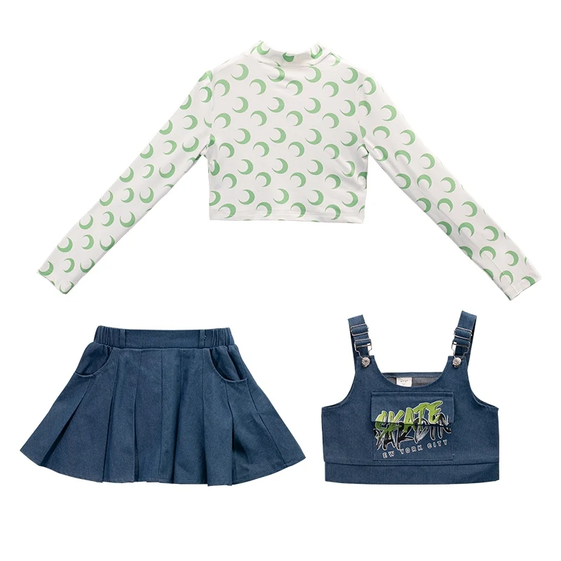 Mädchen Hip Hop Outfits Kinder Jazz Dance Performance Kostüme Laufsteg Kleidung Kinder Street Dance Wettbewerb Tragen DQL9396
