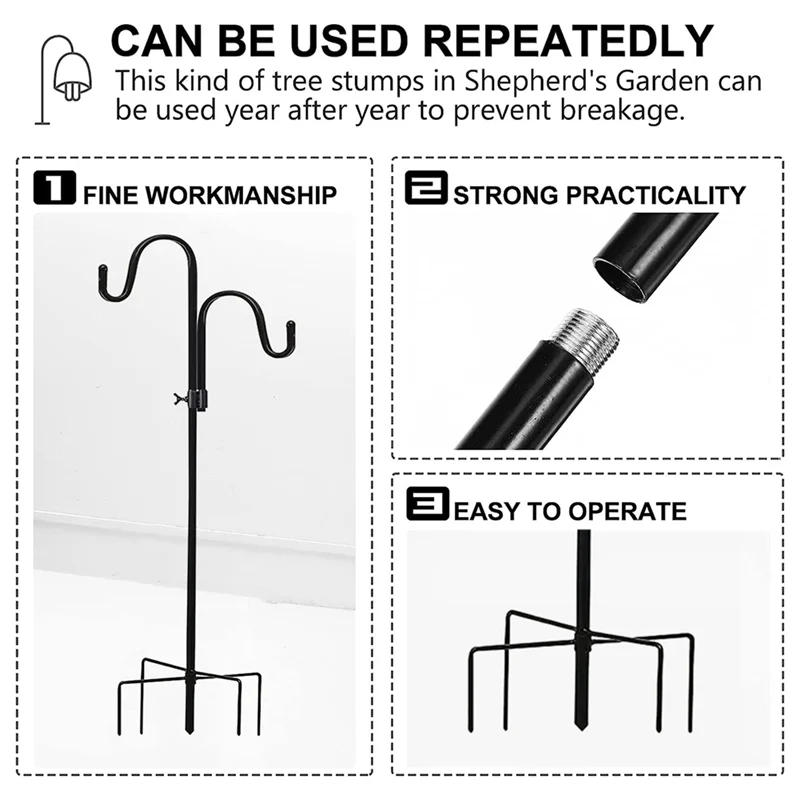 

Wrought Iron Garden Stand Sheep Hook Garden Stand Shepherd Hook Hanging Light Garden Pole Plant Stand Hook