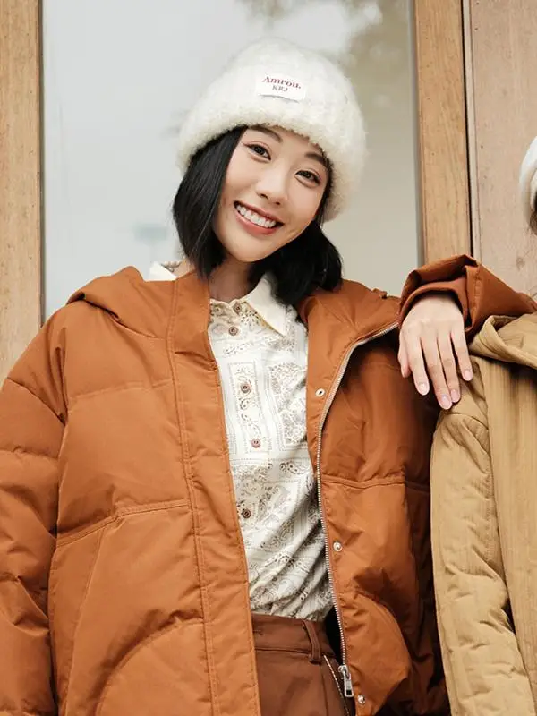 

Bukhara Original Design Winter ort Puffer Jaet Warm Du down Coat Thiened Long Sve Ultra Light Hooded Women's Outer...