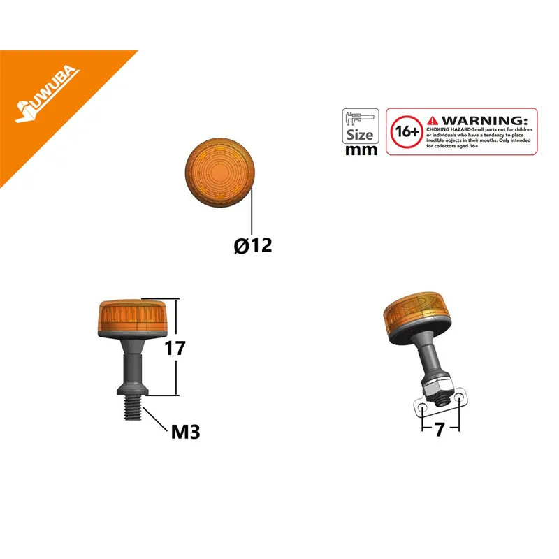 1/14 RC Model Truck Beacon Light Warning Light Rotating Lamp For Tamiya 1/14 RC Tractor Truck All Sereis 770S Arocs MAN TGX Part