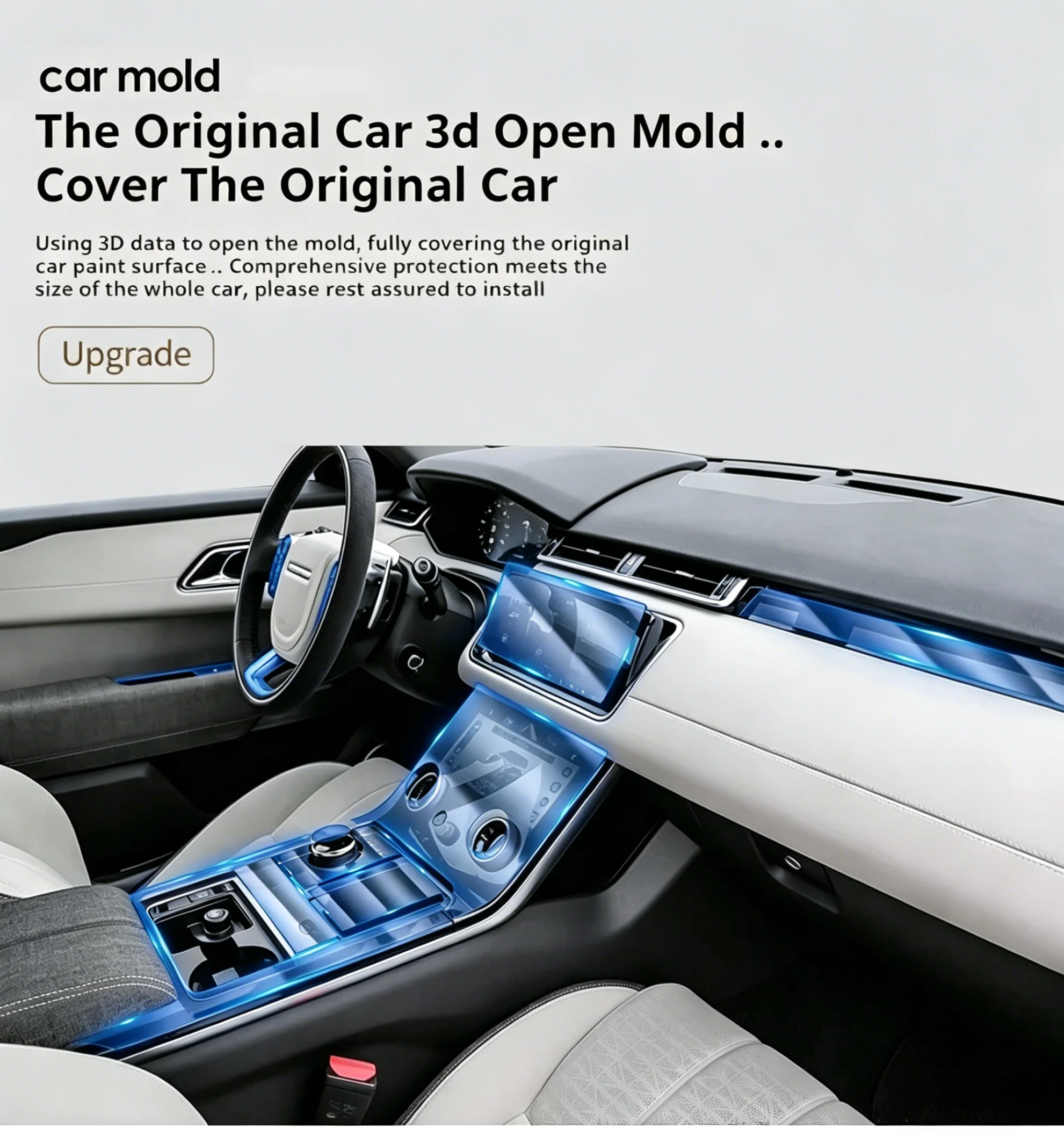 For Toyota Corolla Cross 2020-2024 Interior Film Transparent TPU Center Console PPF Interior Protection Film Anti-scratch