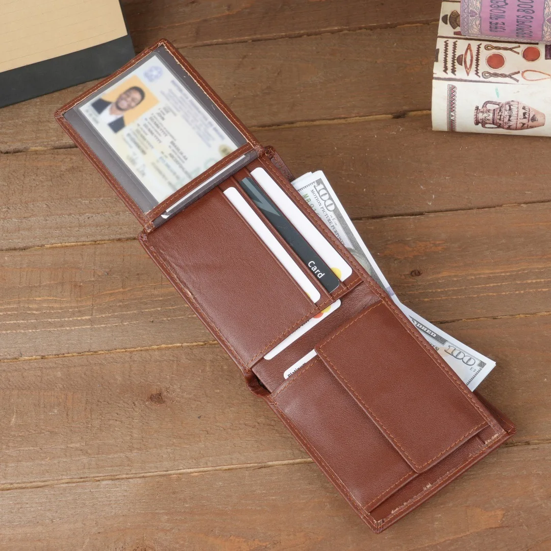 Genuine leather wallet,short casual fashionable top-grain cowhide wallet,handmade horizontal driver's license leather case