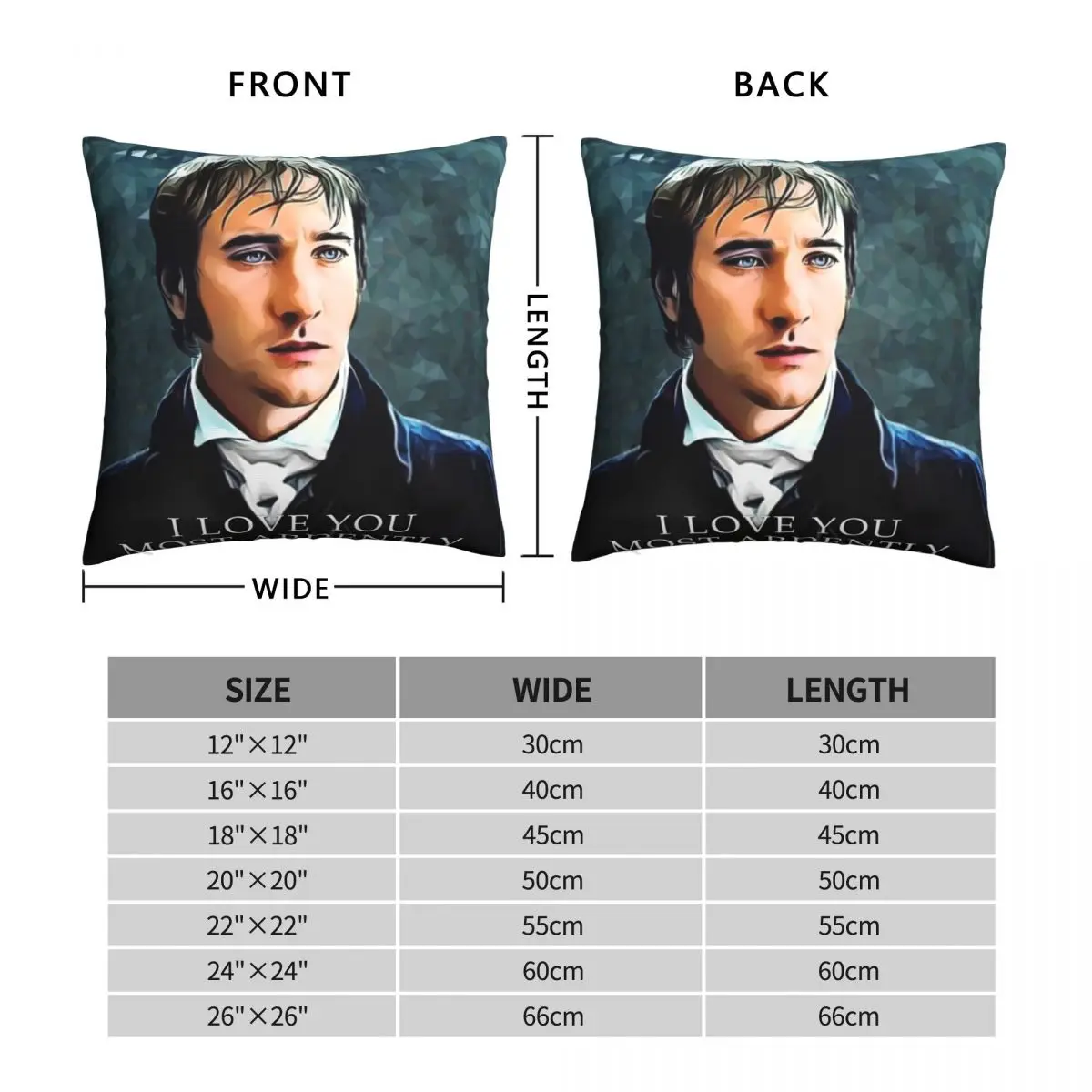 I Love You Most Ardently Pillowcase Polyester Linen Velvet Pattern Zip Decor Pillow Case Sofa Seater Cushion Case Wholesale