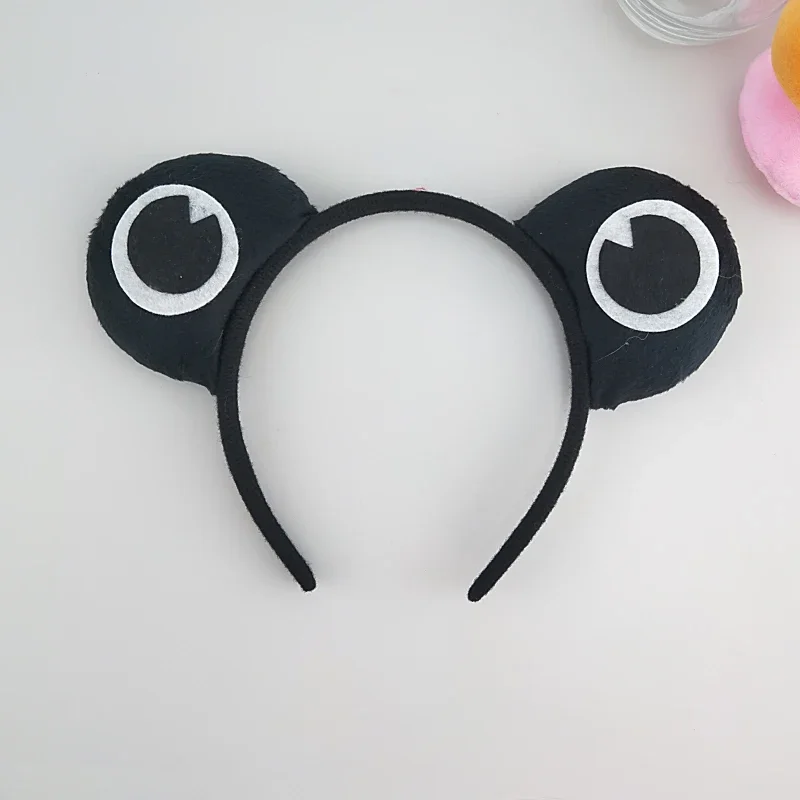 1pcs Party Black Tadpole Headband Tail Tie Boy Girl  Birthday Animal  Hair Bands Plush Headwear Halloween Costume Cosplay
