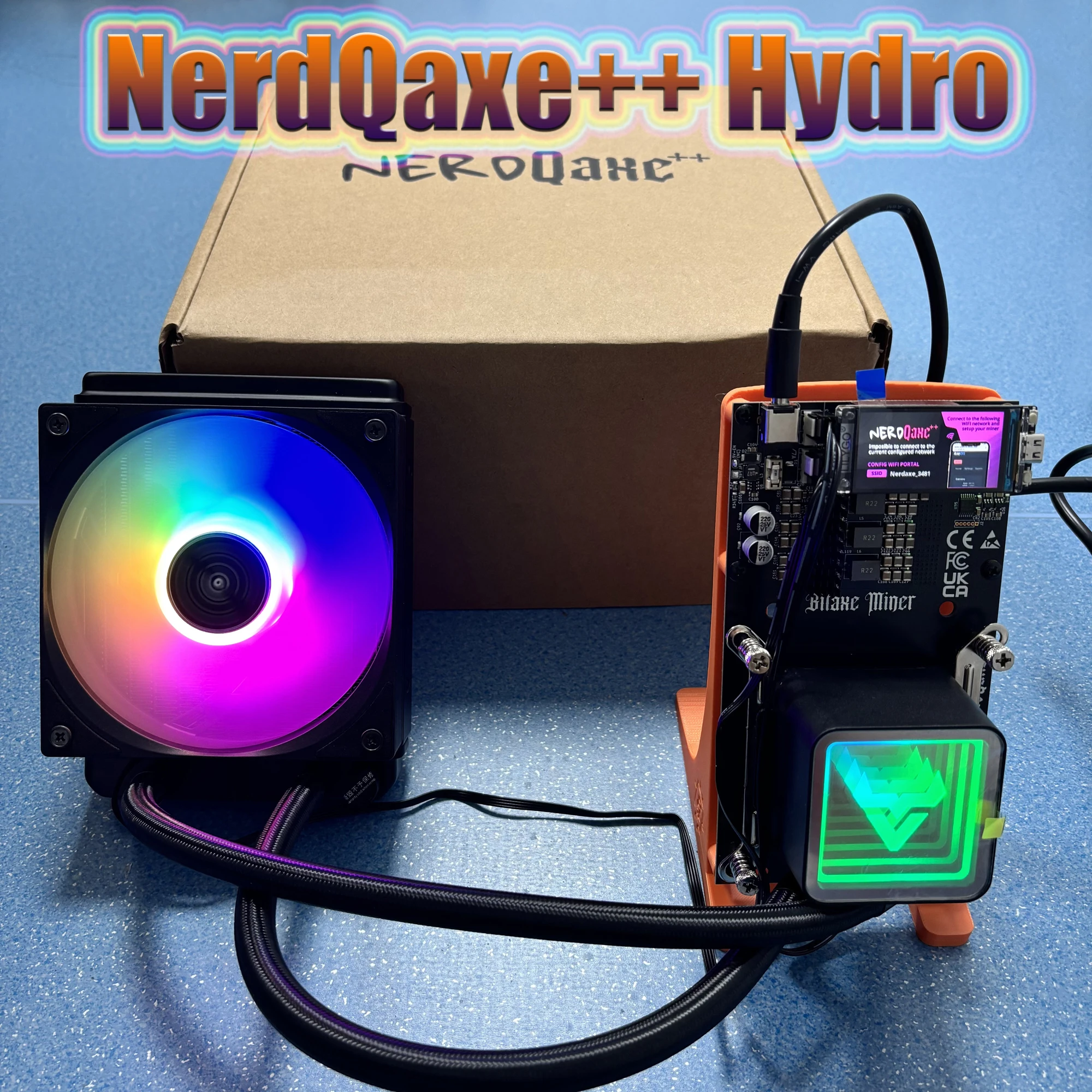 المنتج الأكثر مبيعًا NerdQaxe ++ Hydro 4.8Th/s 78W تبريد المياه يمنع ارتفاع درجة الحرارة BTC تعدين التعدين