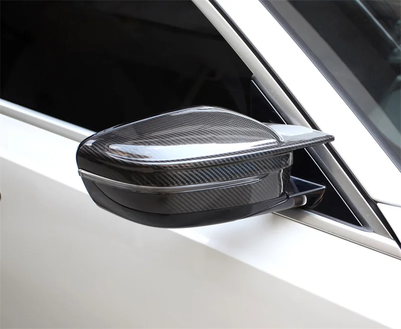 غطاء مرآة من ألياف الكربون الجاف طقم هيكل بديل لسيارات BMW G20 G22 G23 G26 G28 M غطاء مرآة نمط