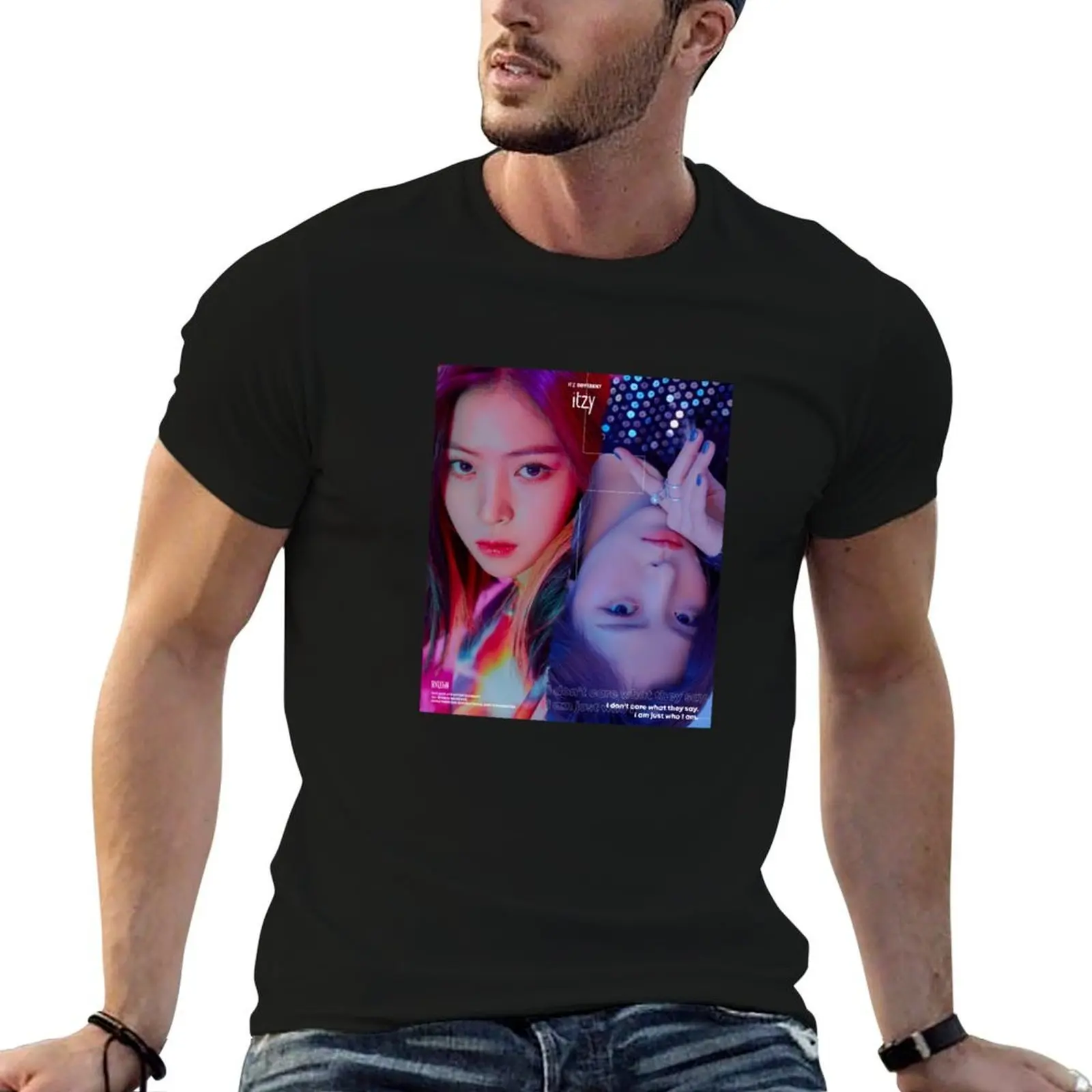 

itzy ryujin T-Shirt t shirts for man slim fit cotton t shirt man T-Shirt