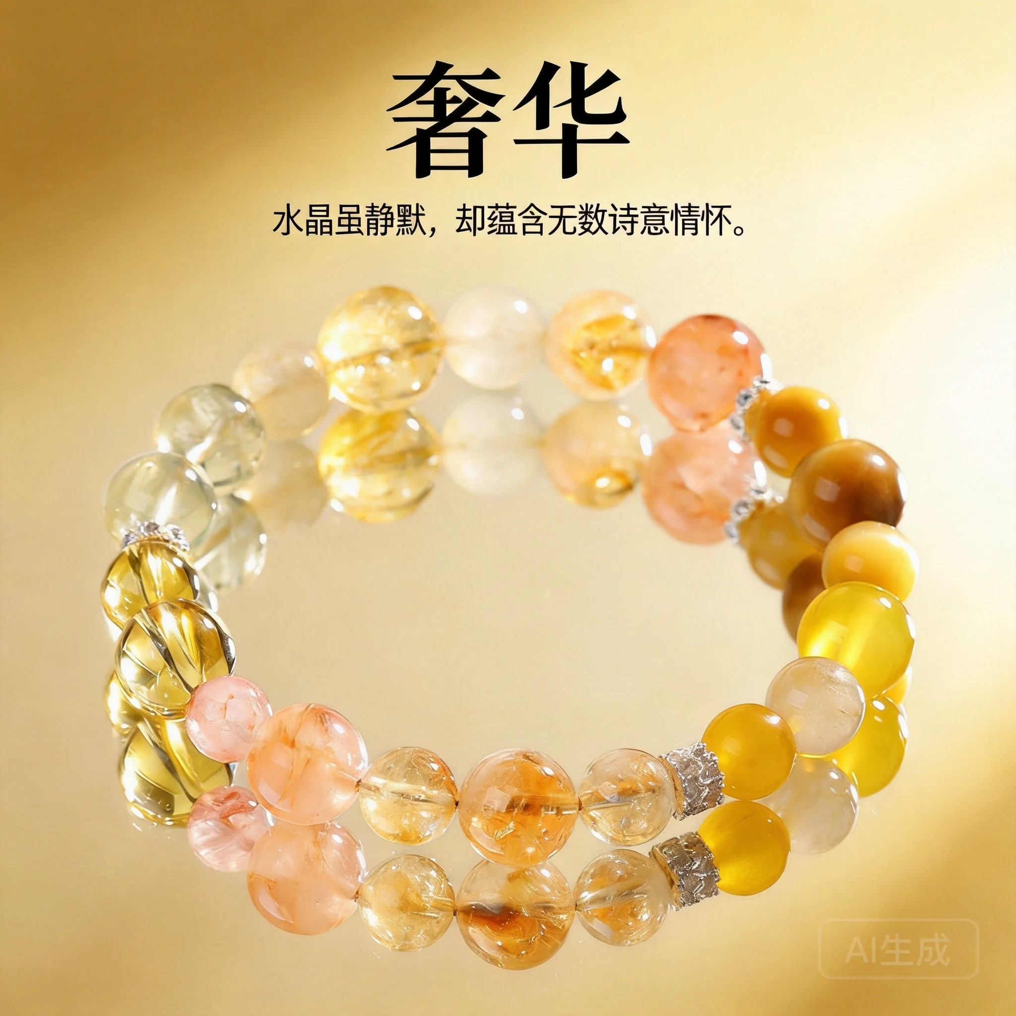 Natural Yellow Tower Crystal Beaded Bracelet For Women Brings Luck Wealth Blessing Luxury Jewelry Daily Wear Birthday Gift 2026