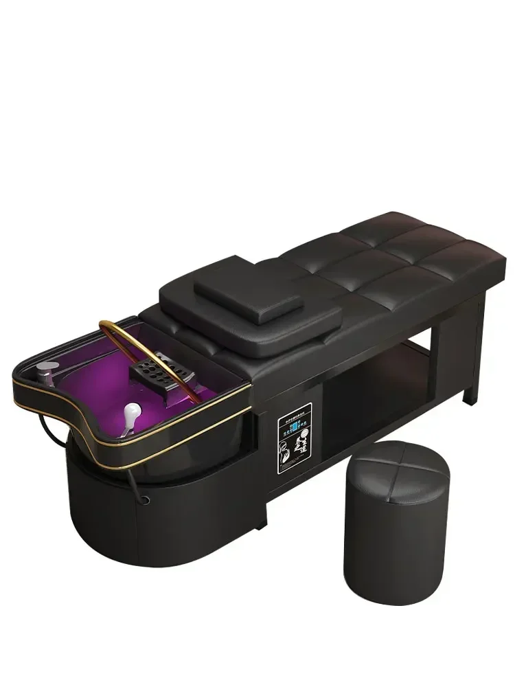 Ceramic basin shampoo bed for barber shops. With constant temperature water circulation and fumigation. Beauty salon massage bed