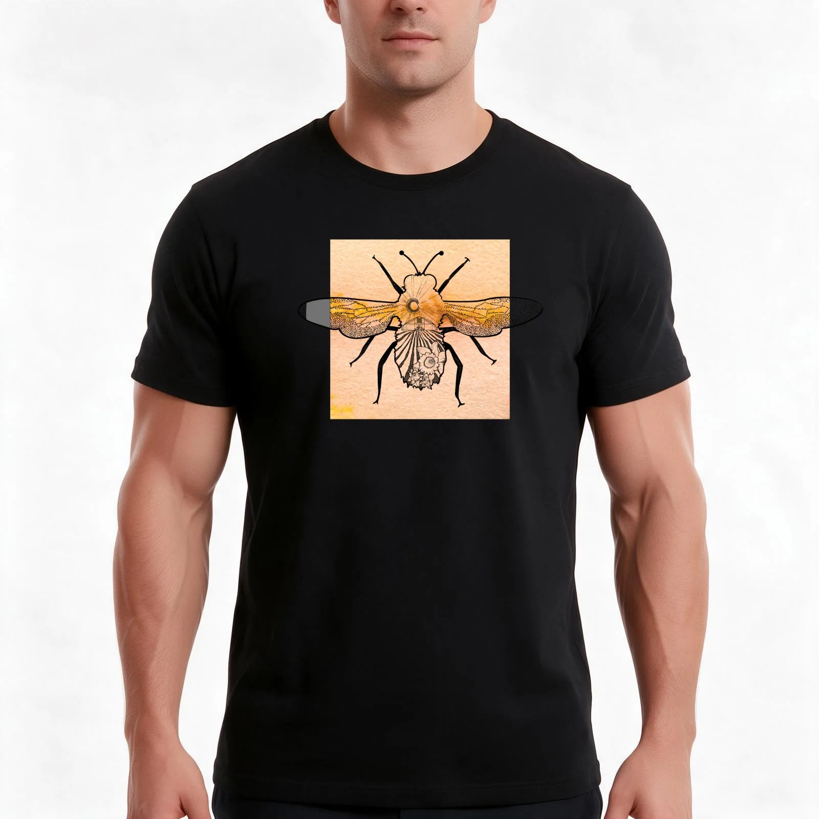Hoop House Buzz T-Shirt Summer Casual Cotton Tee Oversized Streetwear Tops Vintage Graphic Print Loose Fit Short Sleeve