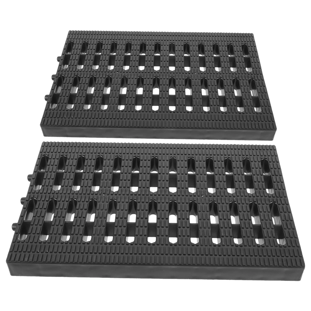 2개 배수구 덮개 플라스틱 트렌치 커버 중량급 미끄럼 방지 야외 산업 공원 상업용 건물 하수구용