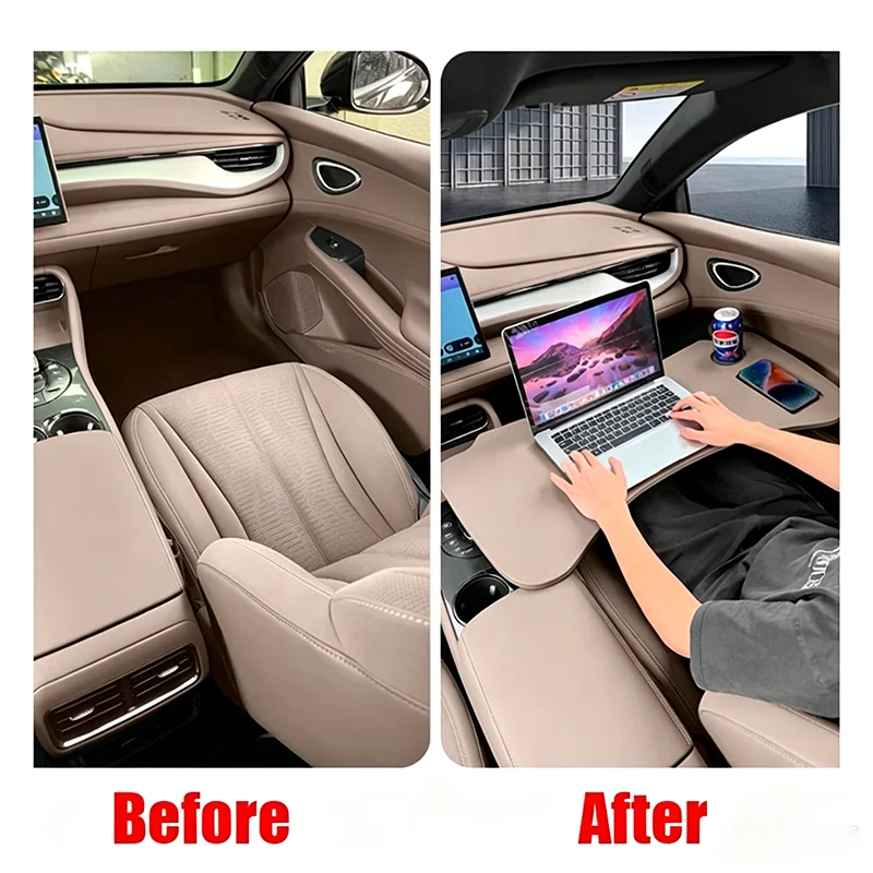 For BYD Dolphin 2023 2024 2025 2026 Car Portable Office Table Foldable Dining-Table Laptop Tray Desk collapsible Accessories
