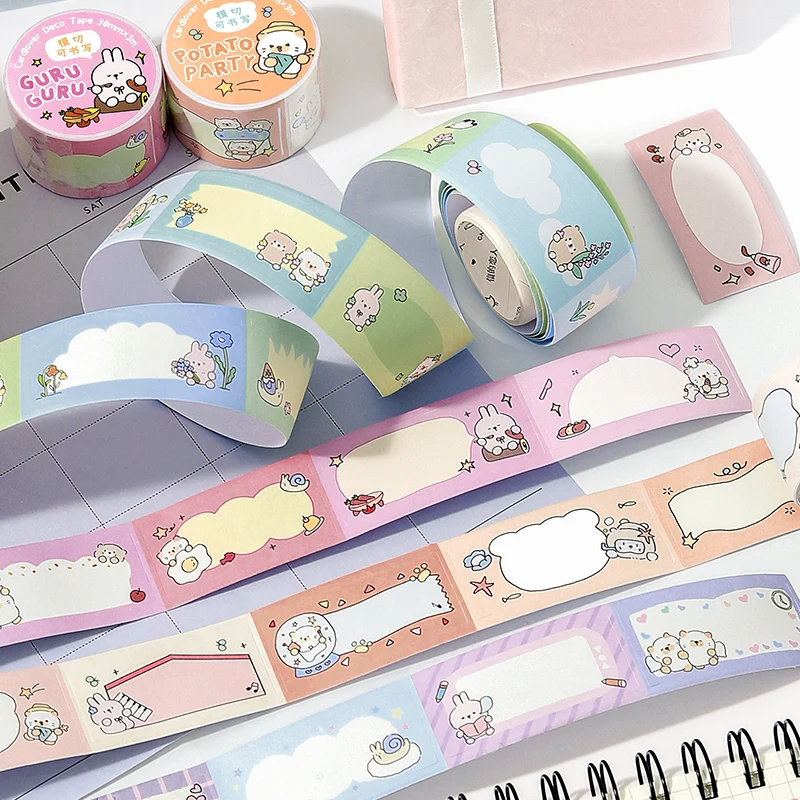 8팩/LOT 마루코 어드벤처 시리즈 귀엽고 사랑스러운 복고풍 장식 종이 마스킹 와시 테이프