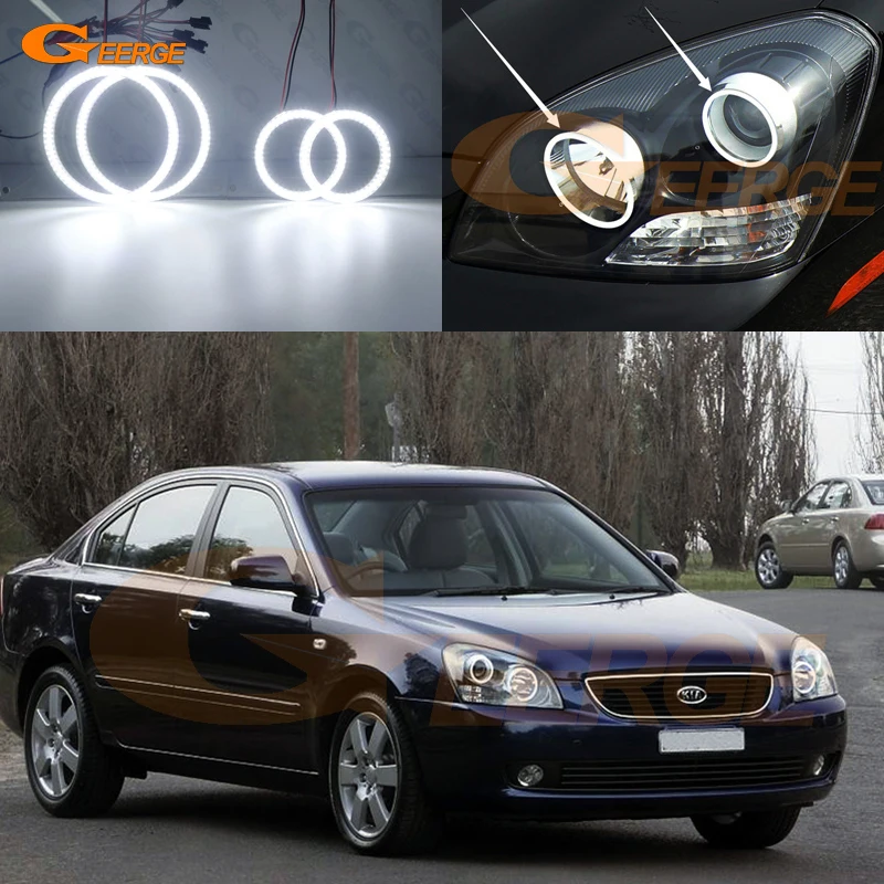 

For Kia MAGENTIS Lotze Optima MG 2005 2006 2007 2008 Ultra Bright SMD LED Angel Eyes Halo Rings Kit Day Light