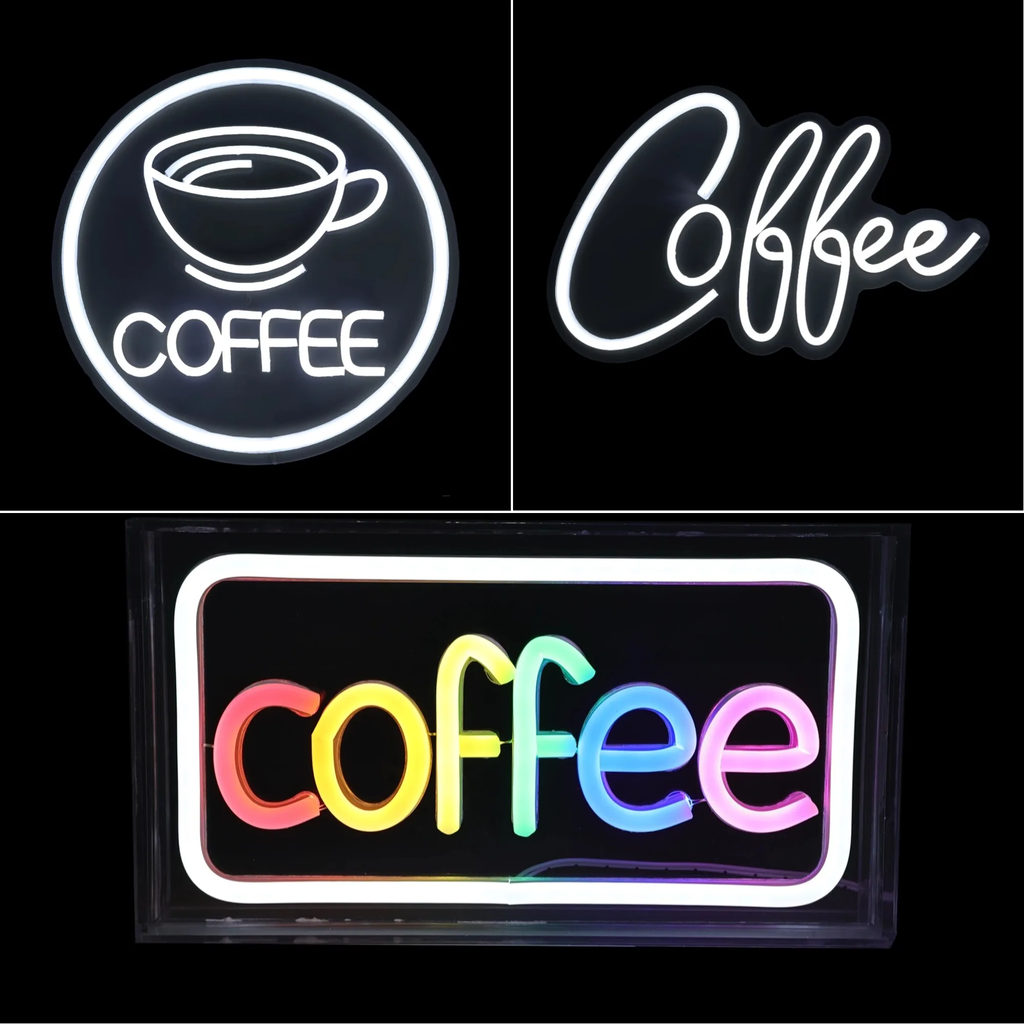 

Кофейная неоновая вывеска Супер яркий кофе с чашкой Светодиодная неоновая вывеска для кофейни Магазин чая с молоком Бар Стол регистрации Деловой декор