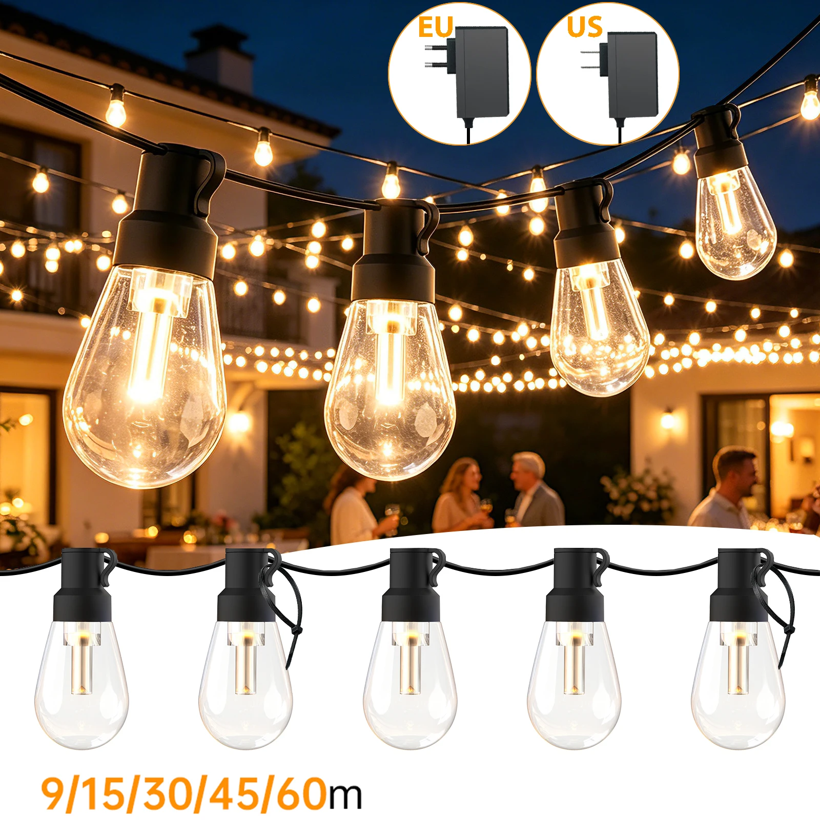 9M 15M 30M 45M 60M 야외 가랜드 조명 스 - Outdoor Camping Lights String 리뷰 및 가격