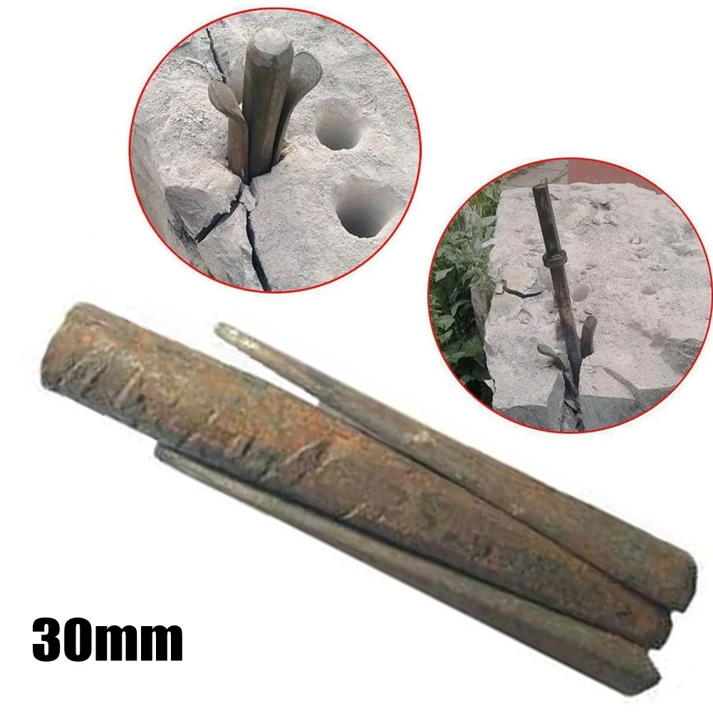 

Metal Plug Wedges 160mm Length Concrete Rock Stone Splitter 30mm Diameter For Stone Rock GraniteMarble Rock Stone Splitters