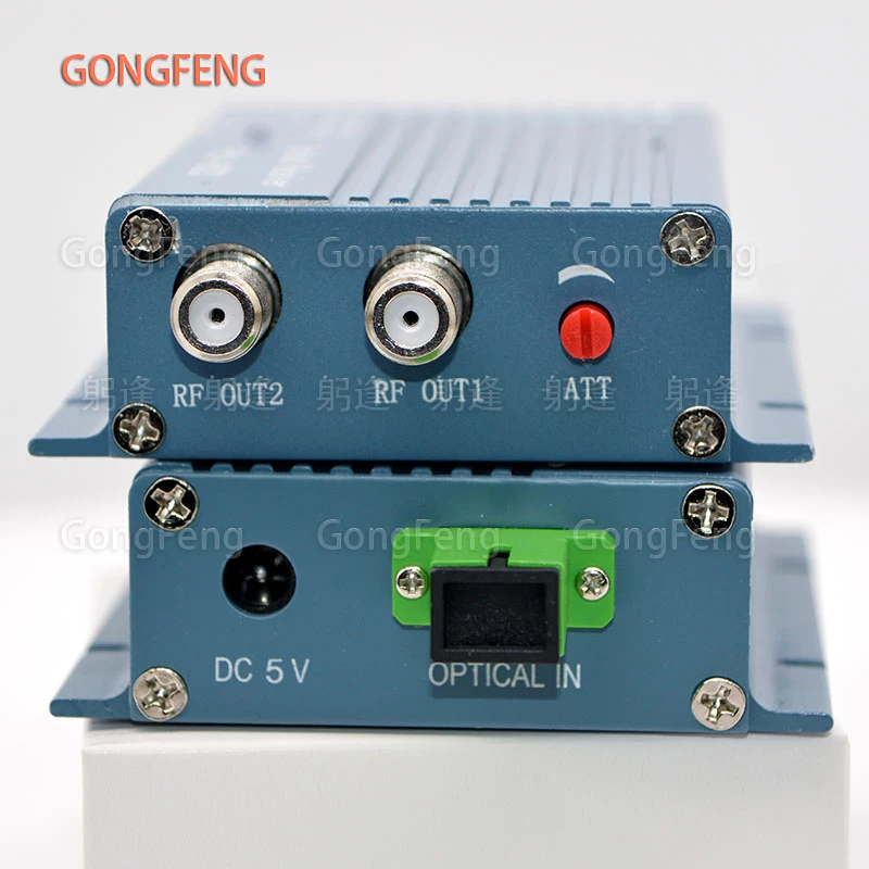 1PCS Neue FTTH CATV Mini Modus Optische Empfänger Hohe Fiber Optical Converter SC APC Simplex Stecker Mit 2 ausgang RF zoll