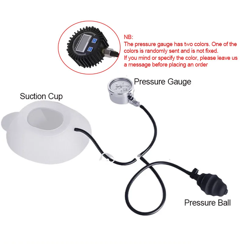 1Set Pectus Excavatum Vacuum Bell-Pectus Excavatum Orthosis Brace,Physical Correction,Washable,with Pressure Gauge