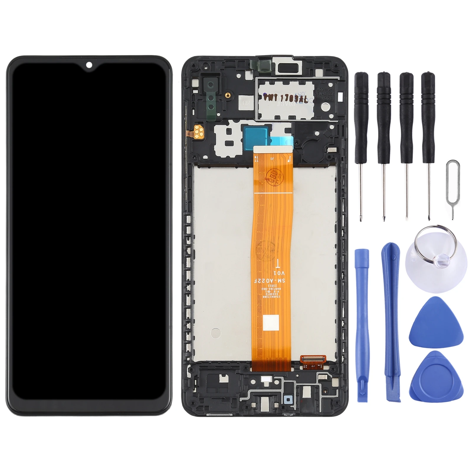 LCD Screen for Samsung Galaxy A02 SM-A022 Digitizer Full Assembly with Frame Phone Display LCD Screen Repair Replacement Part