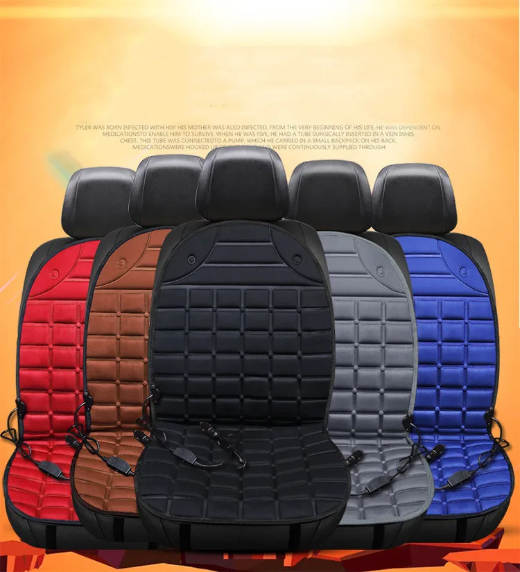 1PC/2pc 12V Electric Heated Auto Car Seat Cover Pad Heater Heating Warmer Winter Non-Slip Cushion Heated Seat Cushion Protector