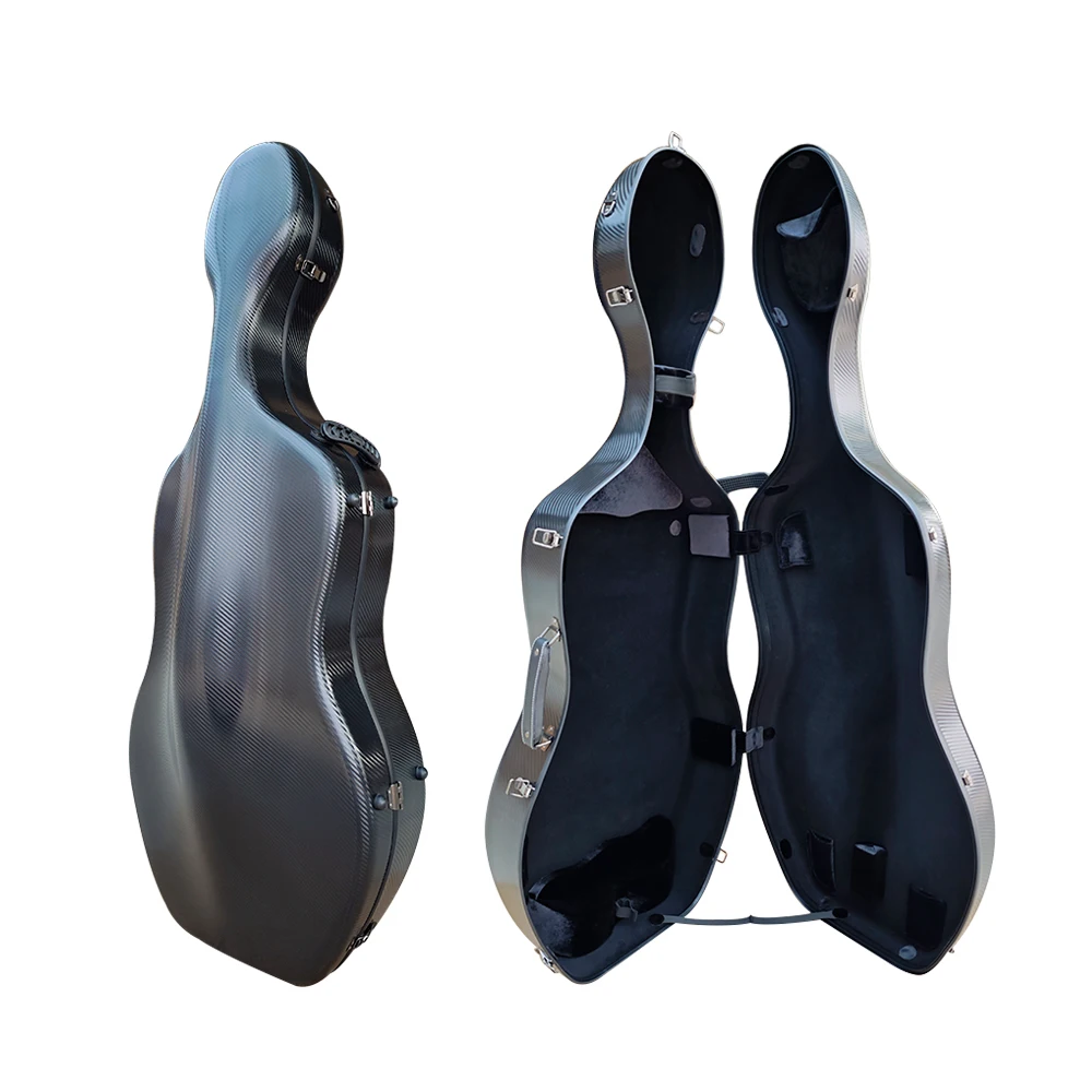

Чехол для виолончели, новый размер 4/4, твердый корпус из смешанного углеродного волокна, легкий, прочный, черный, Advance # США