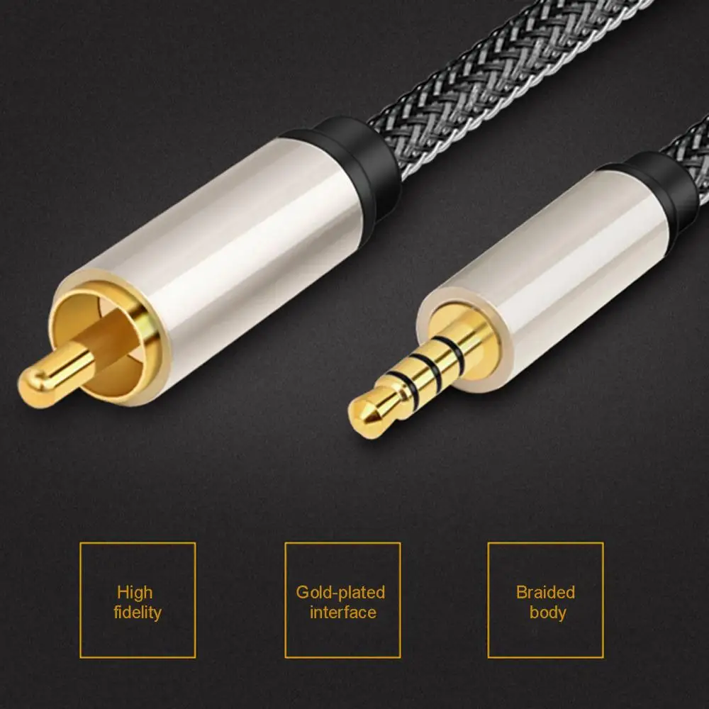 1M/2M Digital Coaxial Audio Video Cable Stereo SPDIF RCA To 3 5mm RCA Male For HDTV for Mi 12 TV Audio Split Cable