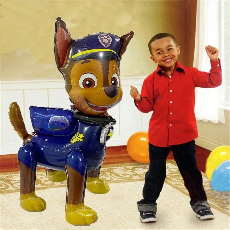 Paw Patrol Anime Figura Chase 96*116 cm Foil Balloon Simpatico cartone animato Patrol Canino Decorazione festa di compleanno Forniture Giocattolo