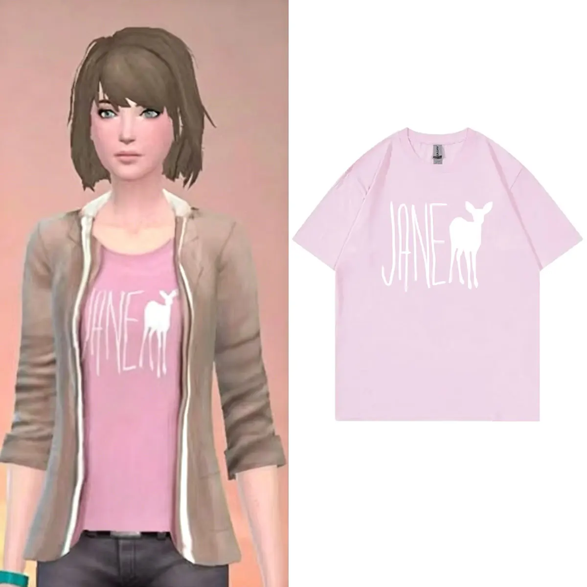 Game Life Is Strange Maxine Caulfield Same Style T-shirt Men Women Anime Oversized T Shirt Unisex Casual Vintage Cotton T-shirts