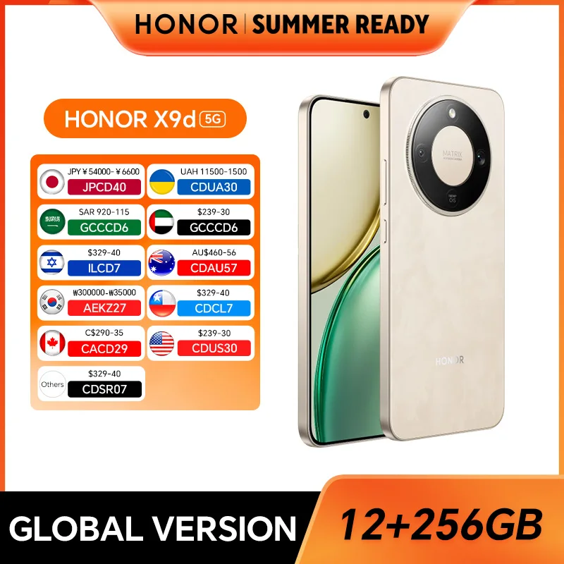 Global Version HONOR X9d 5G 12GB+256GB 6.79'' AMOLED Screen 108MP AI Camera 8300mAh Battery 66W SuperCharging Dual SIM