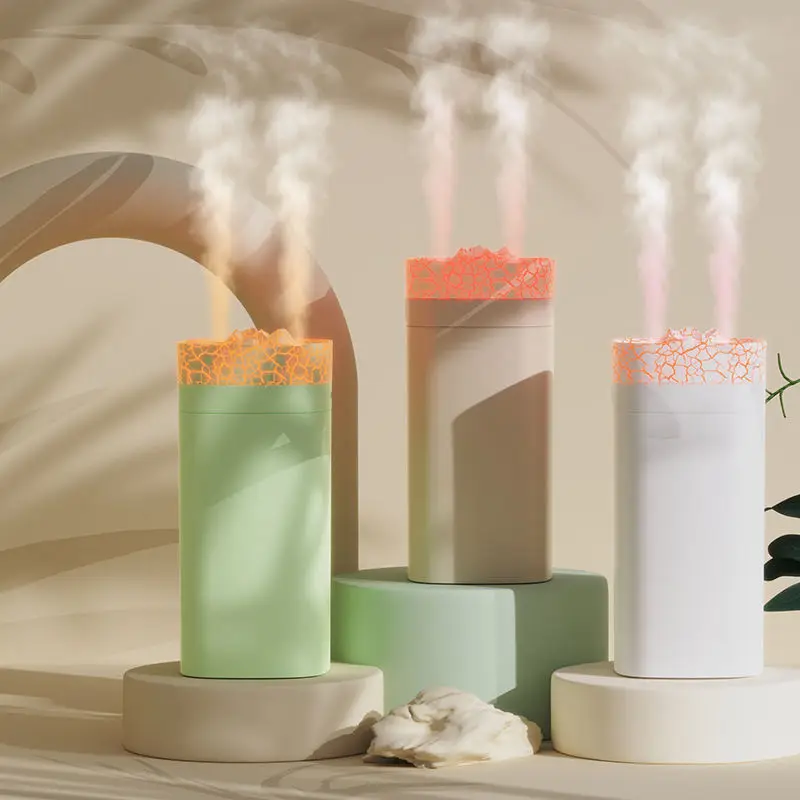 600 مللي مرطب صغير 600 مللي مرطب ضباب بارد بالموجات فوق الصوتية المحمولة مع ضوء ملون USB H2O المرطب للسيارة المنزلية