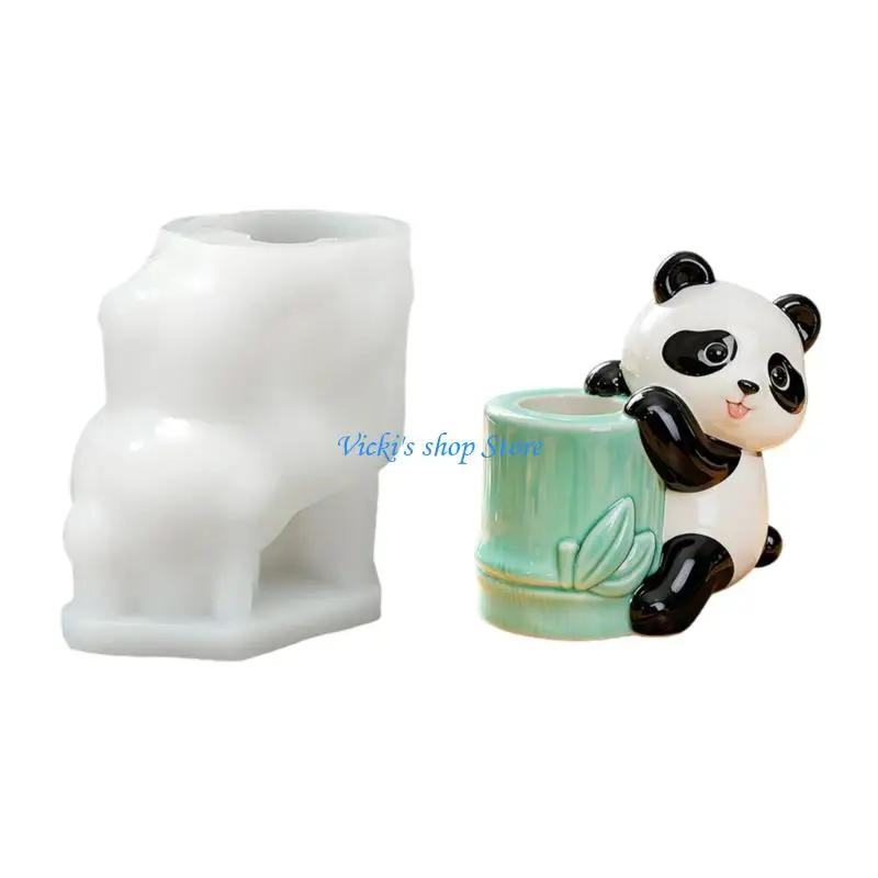 Reusable Silicone Hydroponic Vase Panda Rabbit – Glass Test Tube - zdjęcie 1