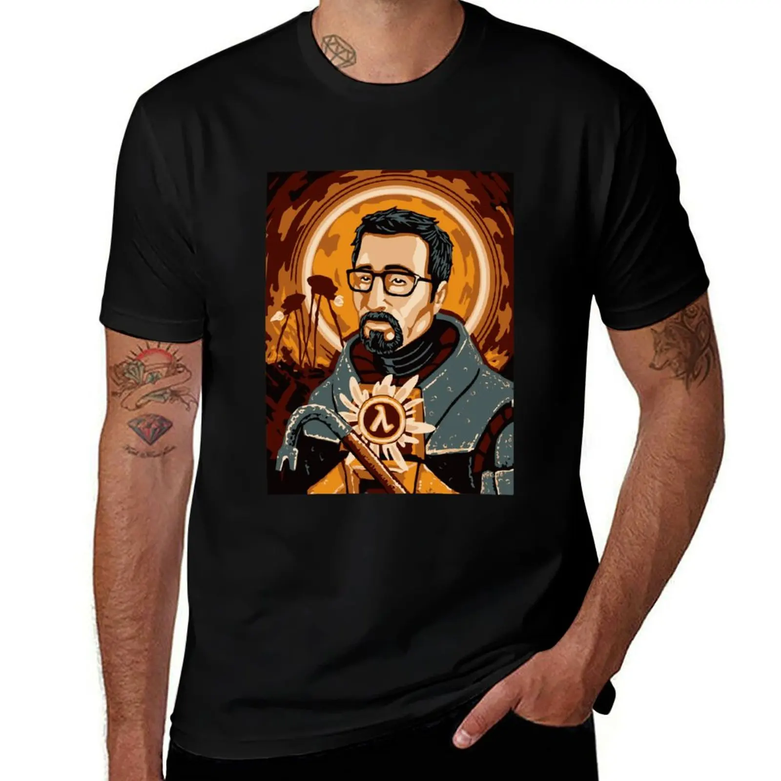 

Футболка Gordon Freeman Savior of Half Life, простые синие арховные спортивные фанаты, забавные футболки с мемми, мужская мода
