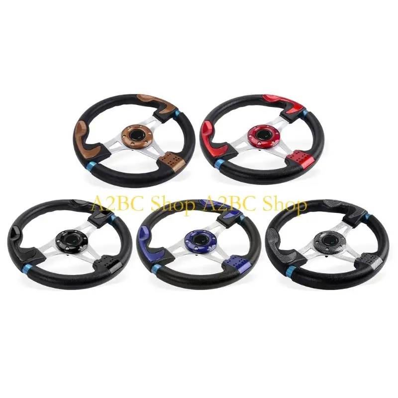 

A2BC Universal 13 Inch Car Steering Wheel PU Material Ergonomic Design Easy Installation