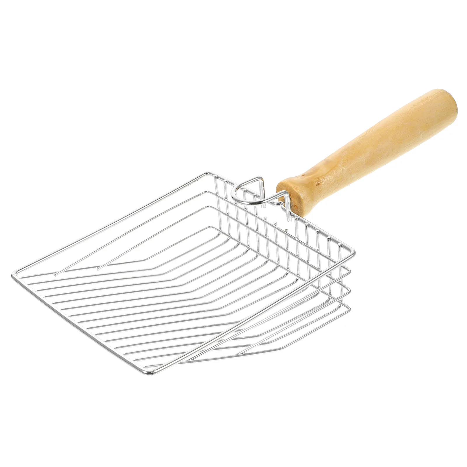 

1 set Stainless Steel Cat Scoop Litter Scoop Reusable Poop Sand Sifter Large Capacity Easy Clean Metal Litter Box Scooper