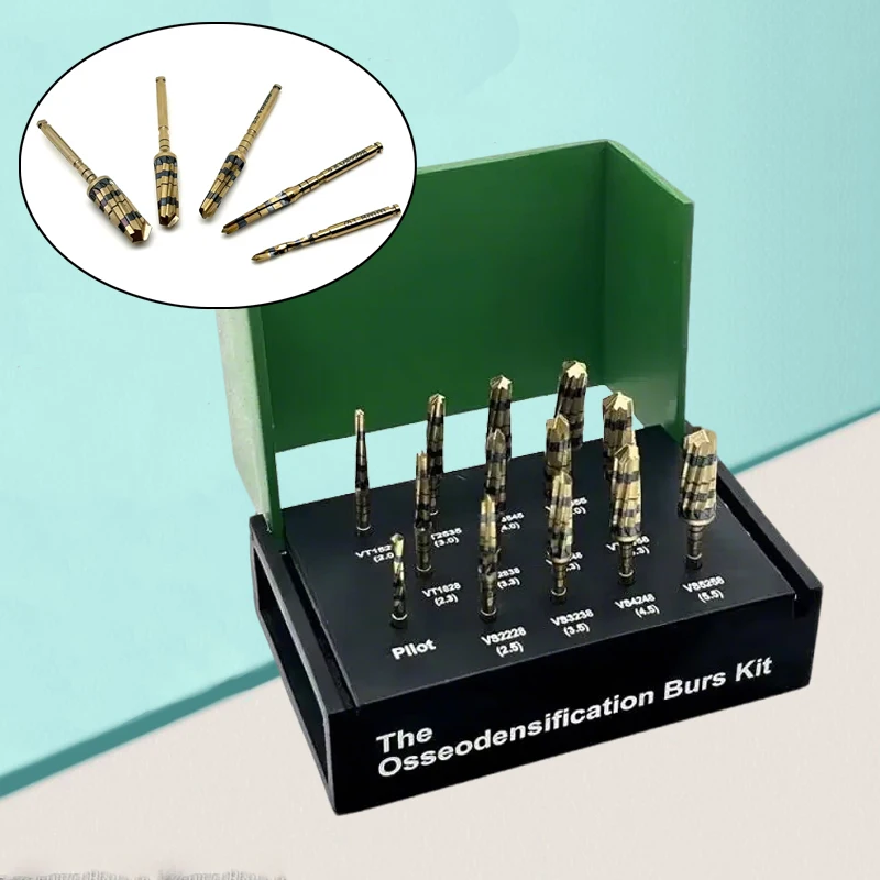 Milling Cutter Kit for Osseodensification and Implantation, Surgical Tools for Maxillary Sinus Lift Surgery, Professional Set