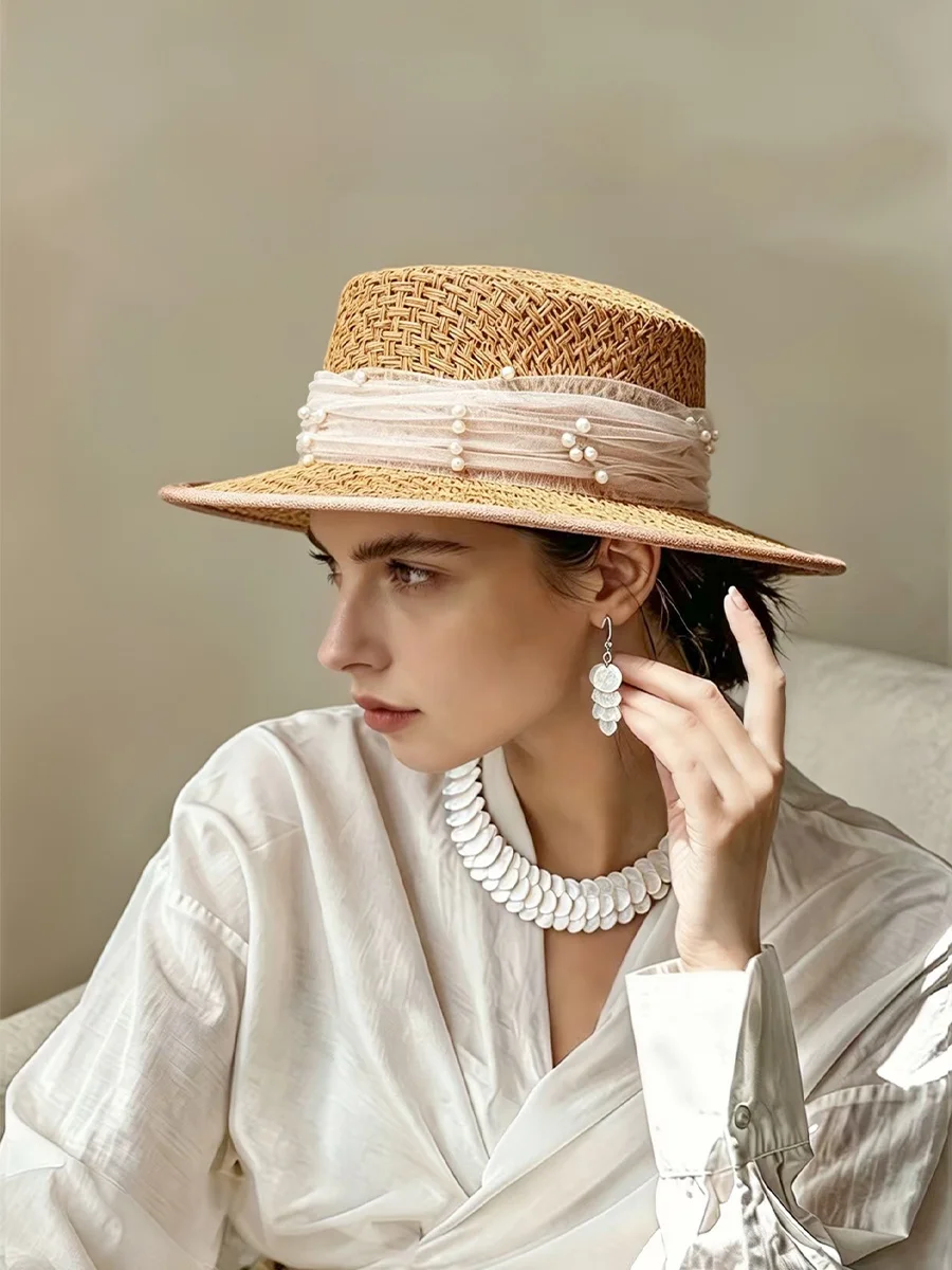 claudia-kedah-women's-summer-hat-uv-protection-beach-vacation-straw-hat-casual-style-lace-details-adjustable-size-high-breath