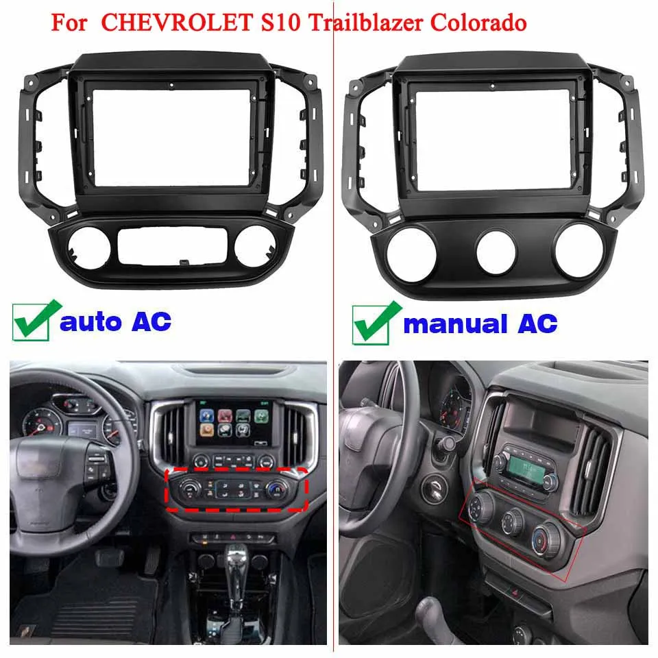 

9inch Car Radio Plastic Fascia Plane Frame for Chevrolet Trailblazer Colorado S10 Isuzu D-max MU-X 2018 car panel GPS Dash Kit