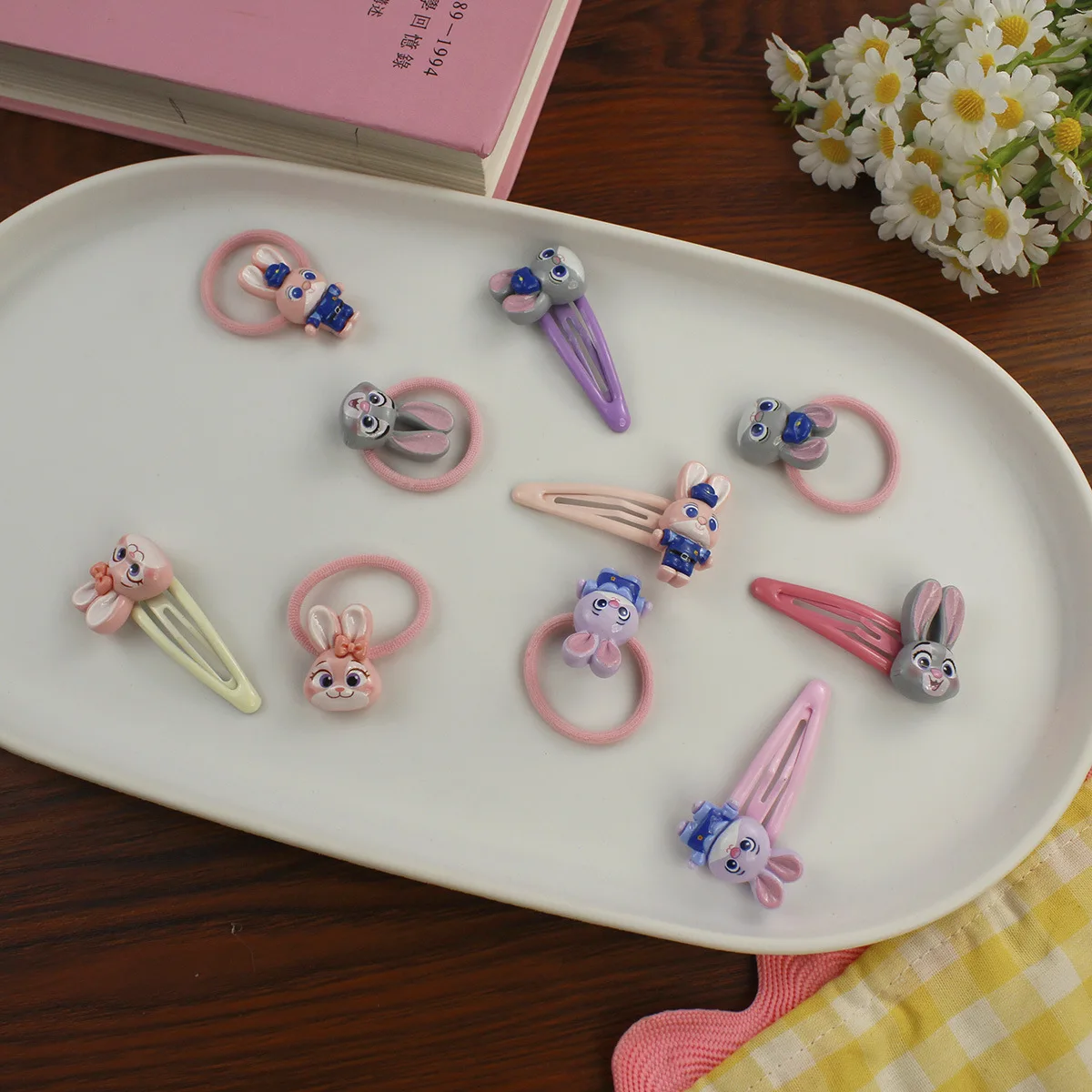 5 Buah untuk Zootopia2 Ikat Rambut Jepit Rambut Aksesori Rambut Lucu Anak-anak Jepit Rambut Cetak Hadiah Ulang Tahun Minimalis