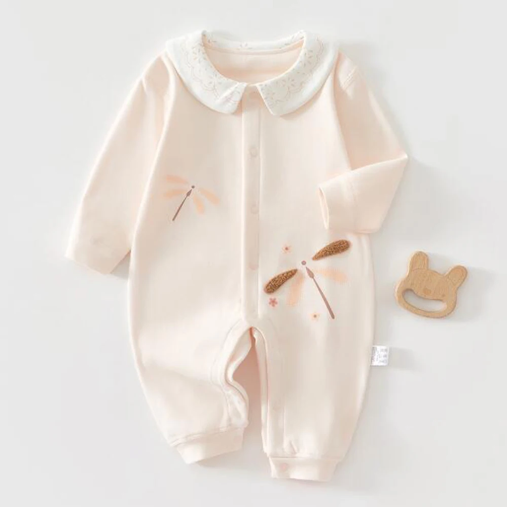 Baby Fall Clothes Girl Long Sleeve Romper Combed Cotton Daily Wear Baby Boy Jumpsuit 1st Birthday Infant Onesies