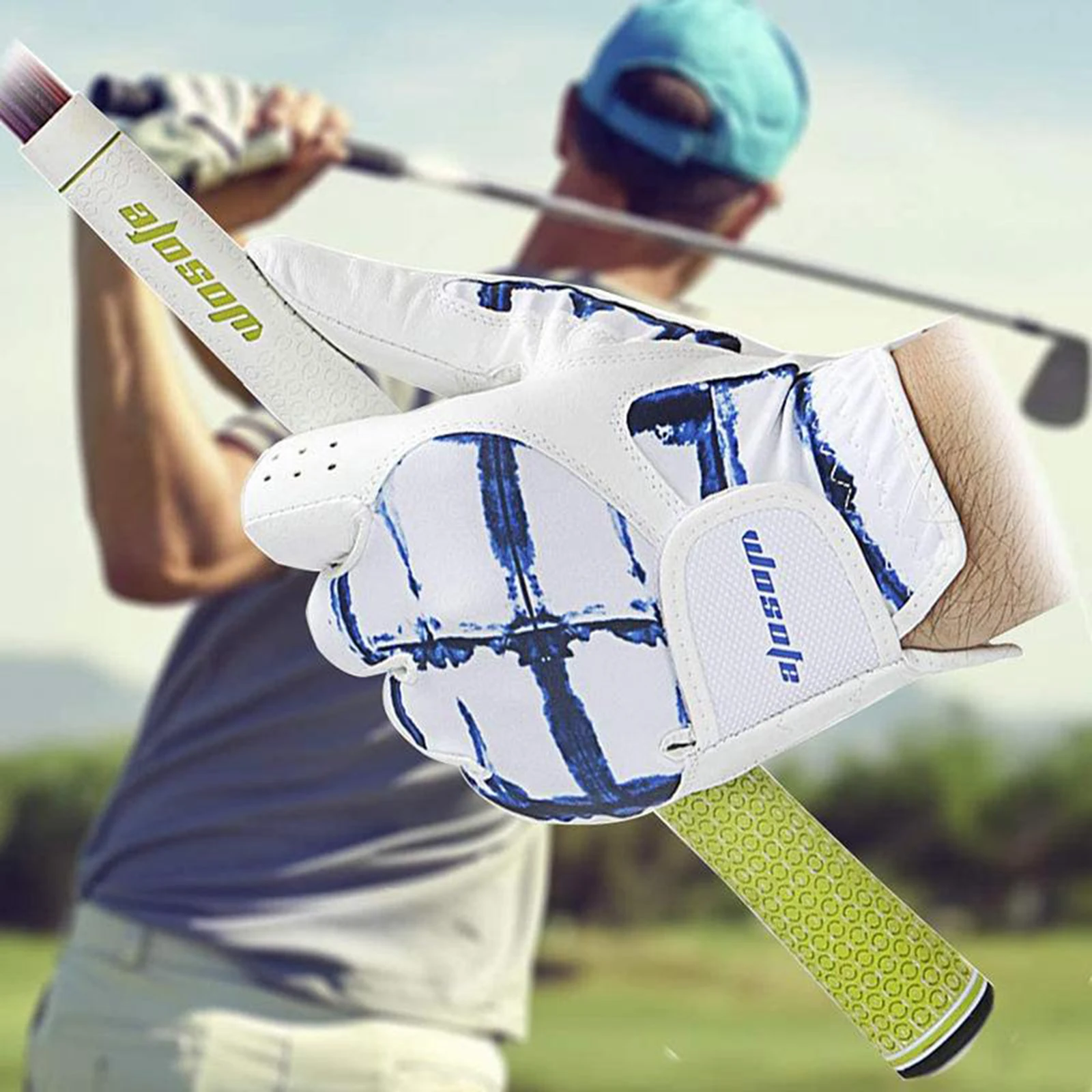 Premium Leather Men Golf Gloves Left Handed Fashion Colored Zero Friction Left Golfing for Professional Golfter