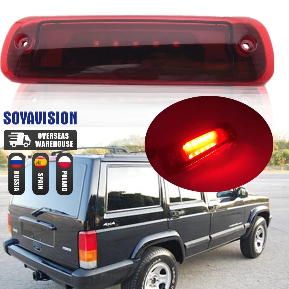 Car Led Third Brake light Assembly For Jeep Cherokee XJ Red Rear Brake Stop Tail lamp 1997-2001