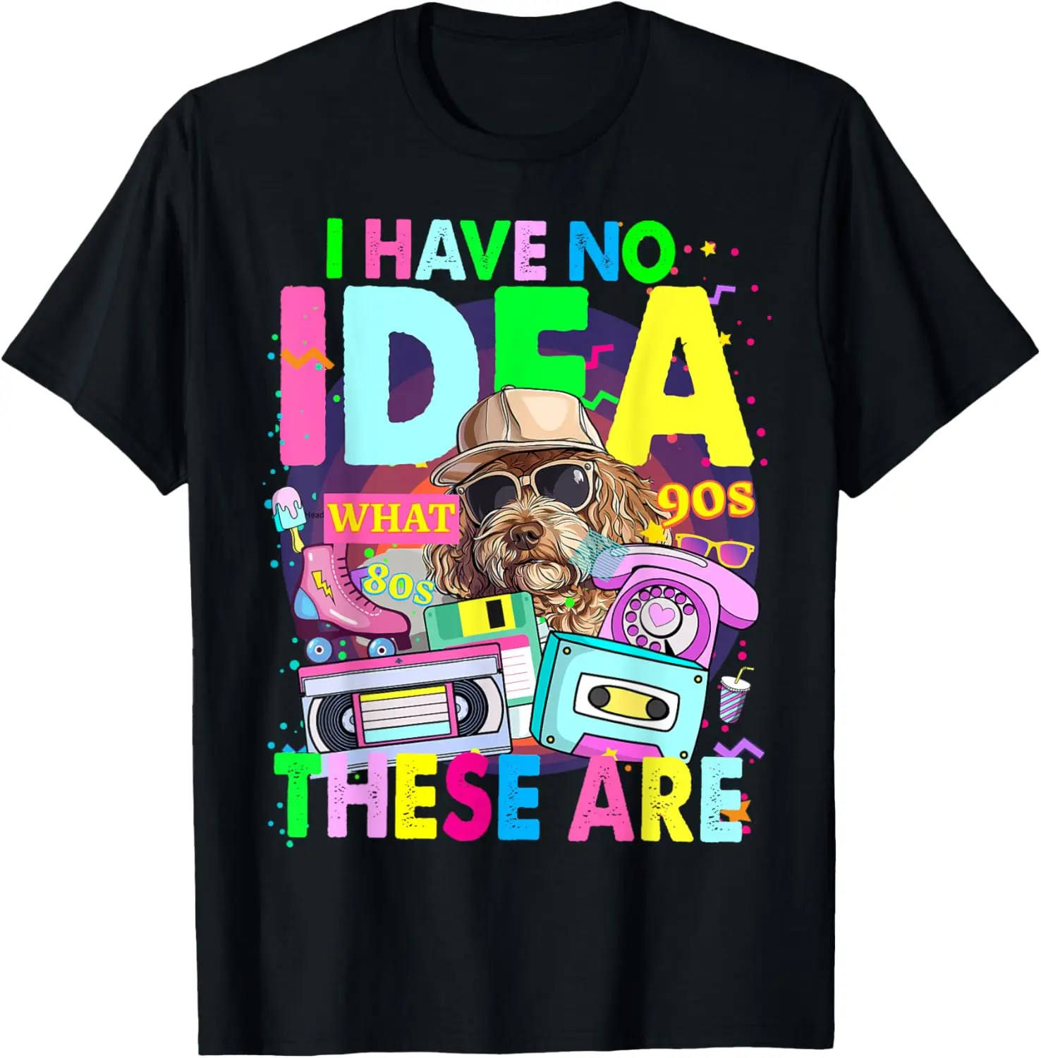 

1980s Decade Outfit Idea For Kids & Novelty Girls 90s Themed T-Shirt