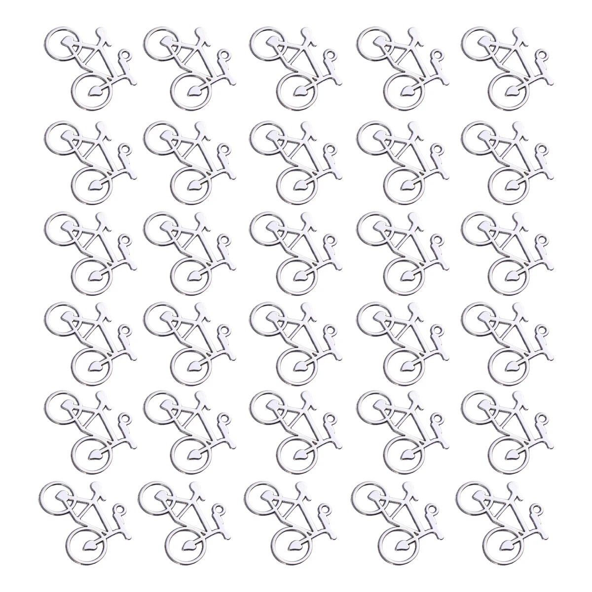 30Pcs DIY Jewelry Accessory Alloy Pendant Charms Creative Pendant for Necklace and Bracelet Making ( Silver)