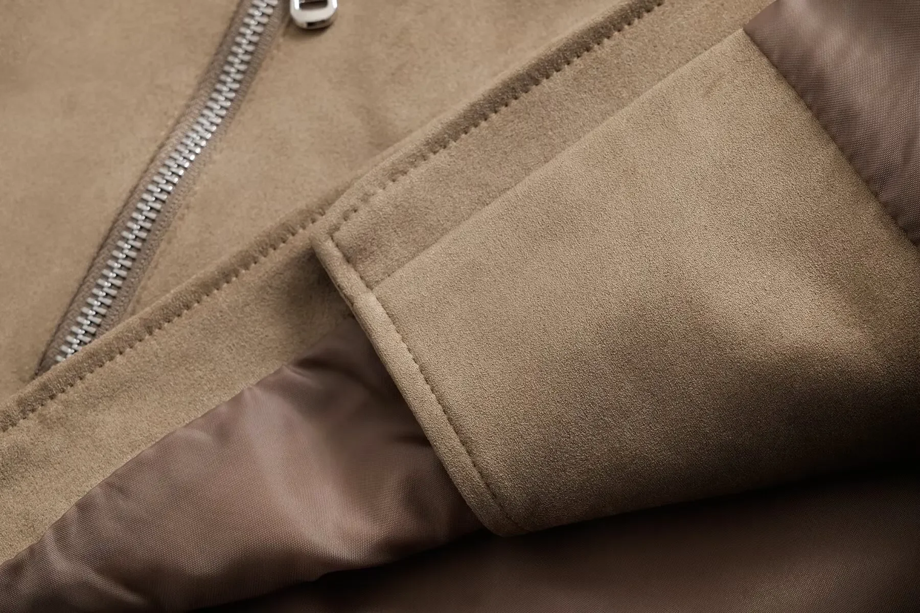 Spring Autumn Casual Lapel Suede Jacket Women Vintage Long Sleeve Jackets 2025 Fashion Female Outwear with Pocket