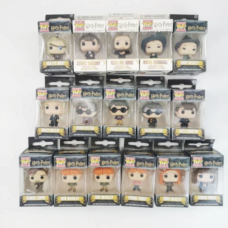 FUNKO llaveros más nuevos periféricos serie Harry llavero Albus Dumbledore Hermione Ron Jinny Weasley figuras de acción de juguete