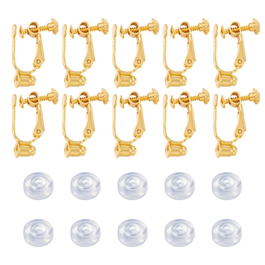 

Ear Clip Adapter Earring Lifter Pads Cushions Holder Metal Back Cover Non Pierced Clip Converters Silicone DIY Supplies